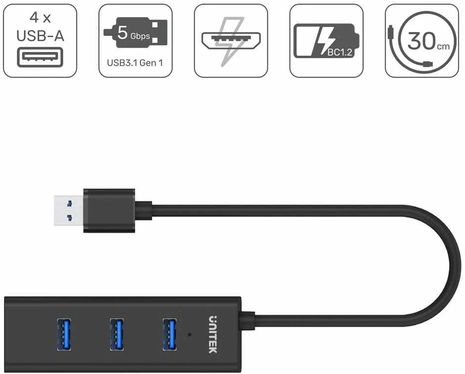 UNITEK Y-3089 Unitek Hub 4x USB 3.0. Y-3089