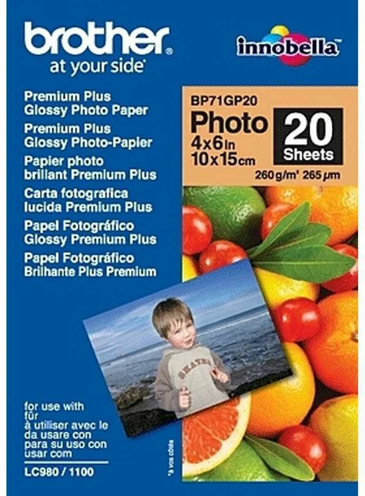 Brother BP-71GP20 PHOTO PAPER/DINA6 260G/M2 20SHTS