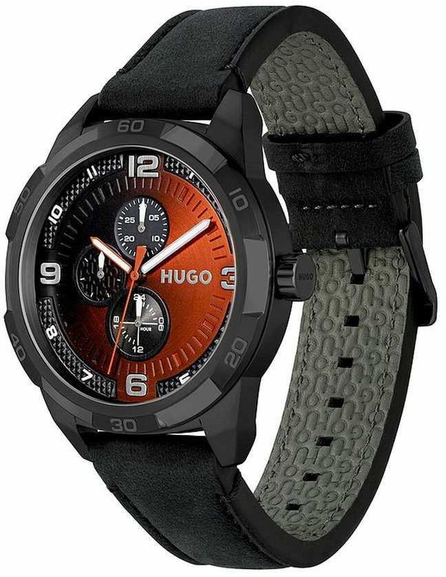 Hugo Boss Laikrodis HUGO 1530275. Kwarcowy, Kolor juoda oranžinė. Mężczyzna.