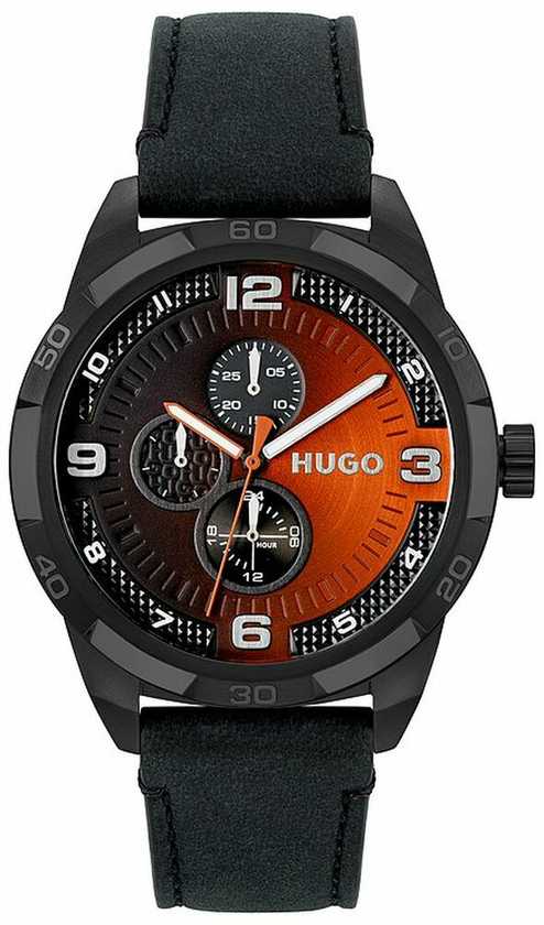 Hugo Boss Laikrodis HUGO 1530275. Kwarcowy, Kolor juoda oranžinė. Mężczyzna.