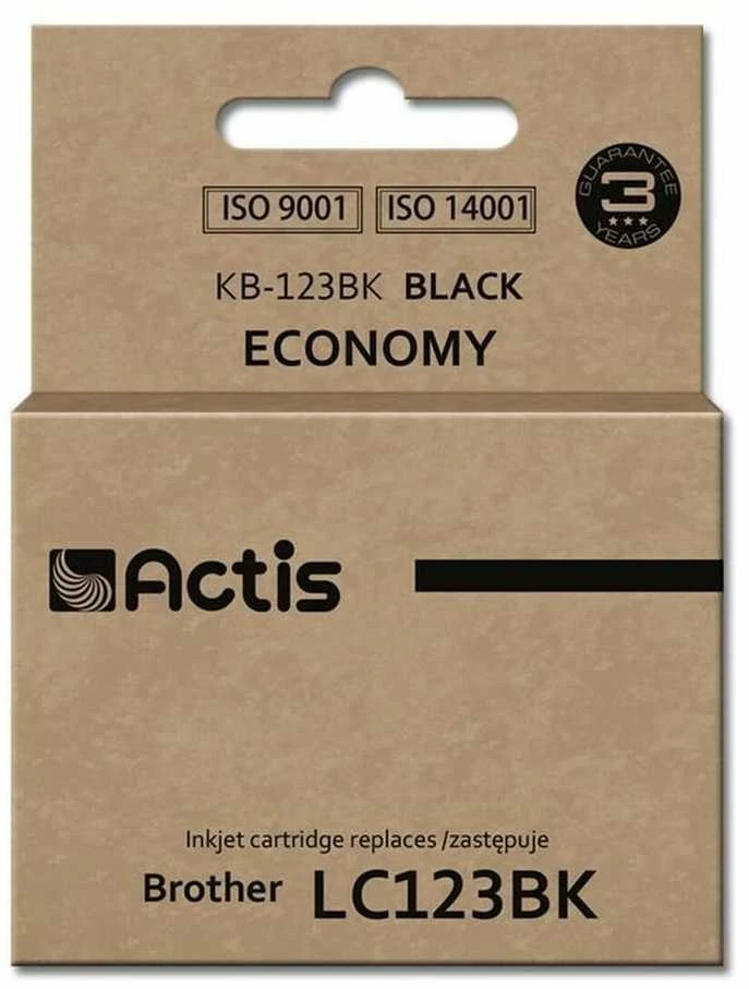 Rašalo Kasetė - Actis KB-123Bk Suderinama su Brother LC123BK 15 ml Juoda