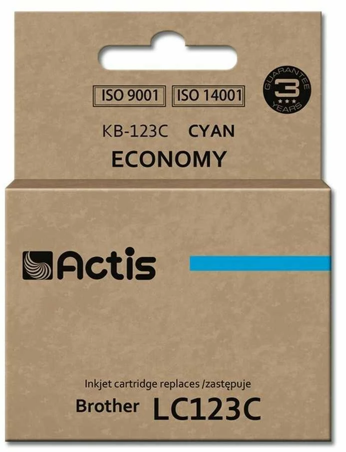 Rašalo Kasetė - Actis KB-123C (Pakaitinis Brother LC123C/LC121C; 10 ml; Mėlyna)