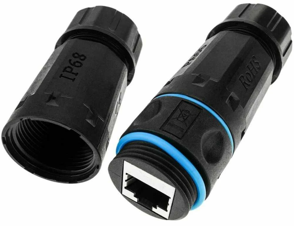 TECHLYPRO 105896 TechlyPro Modular inline jungtis RJ45 F/F Cat6 F/UTP lauko IP68