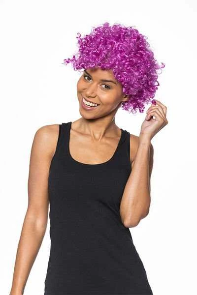 Afro perukas - violetinis