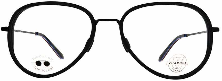 Męskie okulary Vuarnet VL1805 su nakładką clip-on juoda