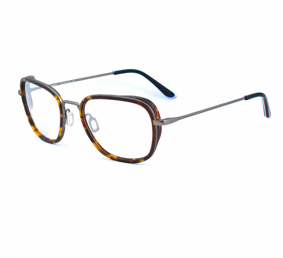 Akiniai unisex Vuarnet VL18040002SUN su brązową nakładką przeciwsłoneczną