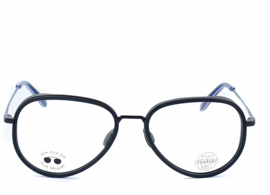 Męskie okulary Vuarnet VL1805 su nakładką clip-on juoda