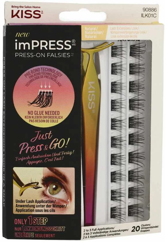 KISS Dirbtinės blakstienos "imPRESS Press on Falsies Kit 01