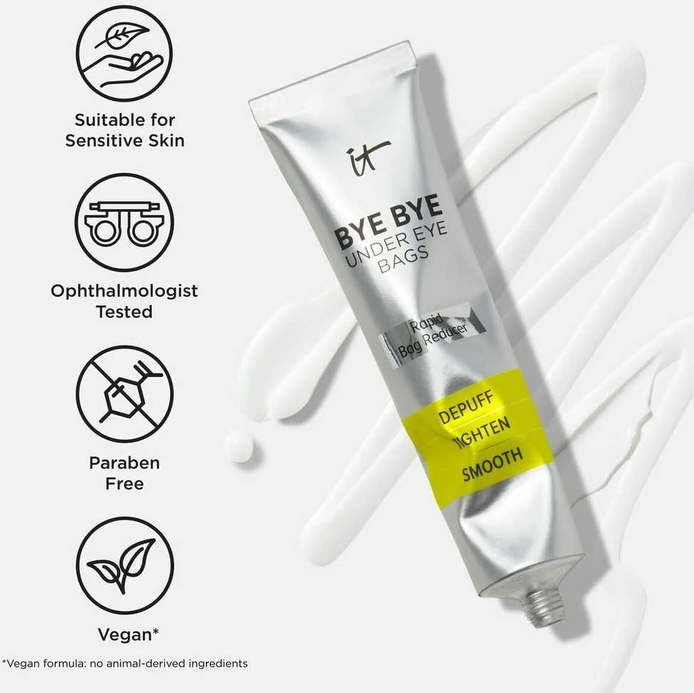 „It Cosmetics“ „Bye Bye“ paakių maišeliai, 15 ml