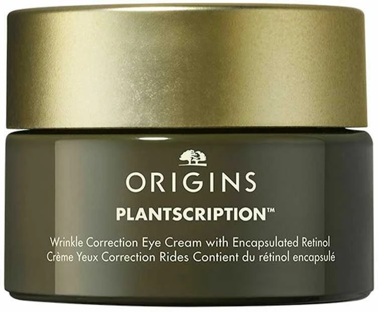 Origins Plantscription Wrinkle Correction Paakių kremas With Encapsulated Retinol drėkinamasis ir glotninamasis paakių kremas su retinoliu, 15 ml