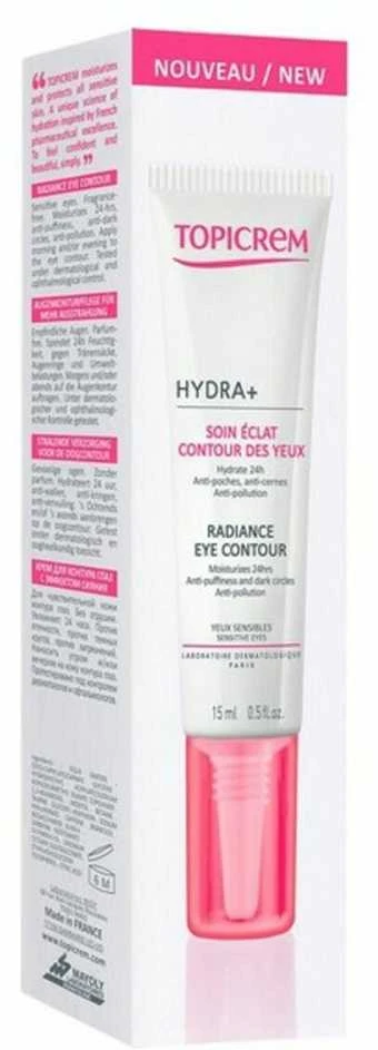 Topicrem HYDRA+ Radiance Eye Contour Paakių kremas