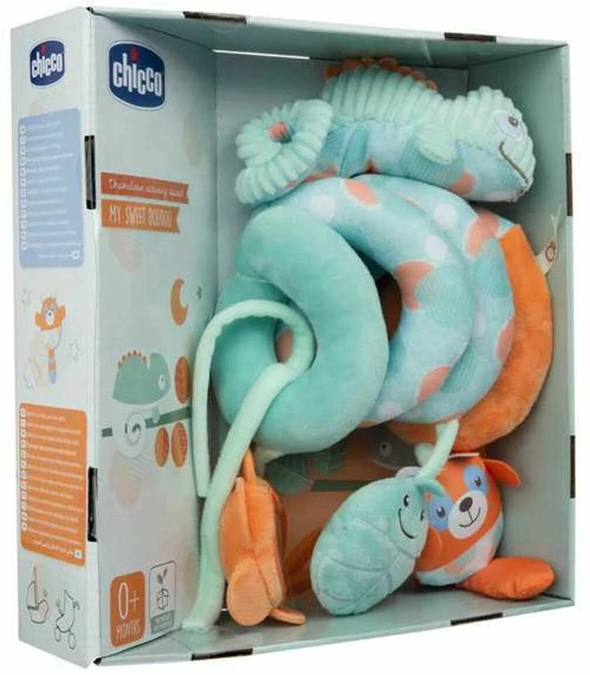 Chicco chameleono formos spiralinis žaislas dėžutėje