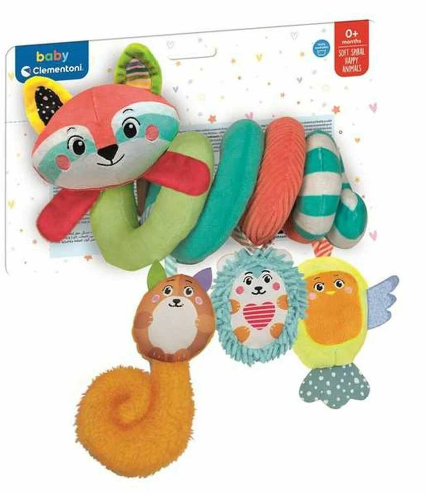 Clementoni Baby pakabinamas žaislas „Soft Spiral Happy Animals“