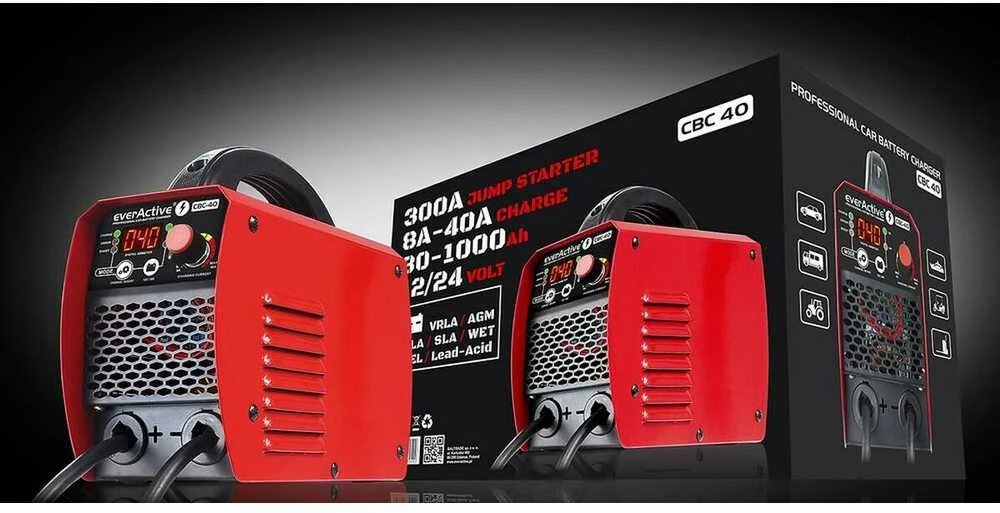 everActive automatinis inverterinis 12/24V akumuliatorių kroviklis su 300A "boost" funkcija