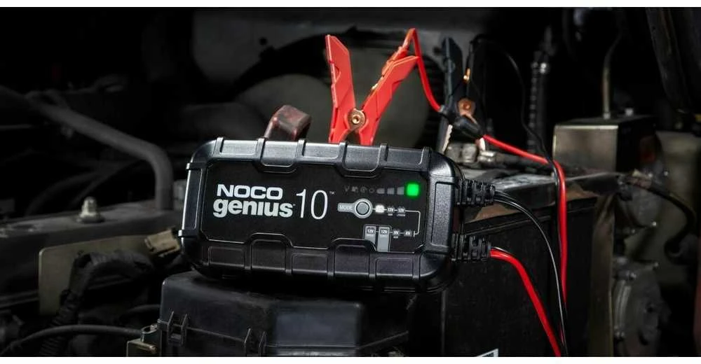 Akumuliatorių Įkroviklis - NOCO Genius10 EU 10A, 6V/12V su Priežiūros ir Nusierinimo Funkcija