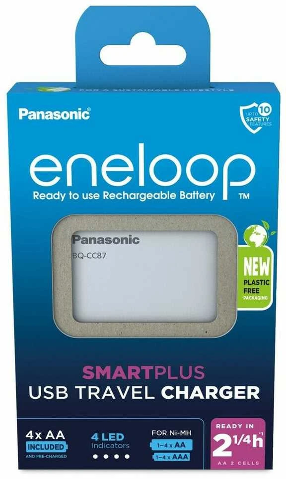 Įkroviklis Panasonic ENELOOP K-KJ87MCD40USB, 2,25 V; +(4xAA)