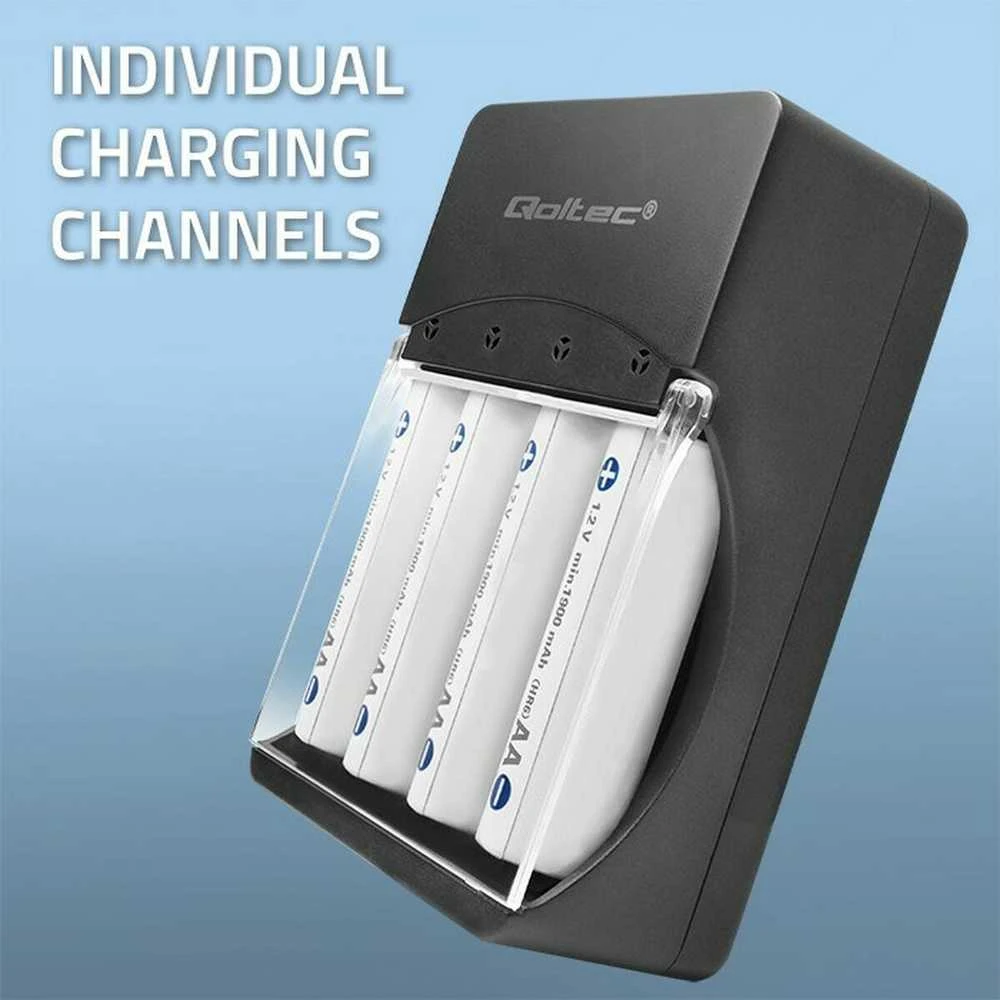 Įkroviklis - Qoltec 50653 Ni-MH R03/AAA R6/AA 1.2V