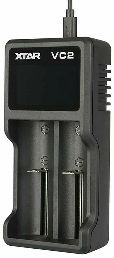 Baterijų įkroviklis XTAR VC2 18650 14500 18500 26650 Li-ion elementam 2 vietų