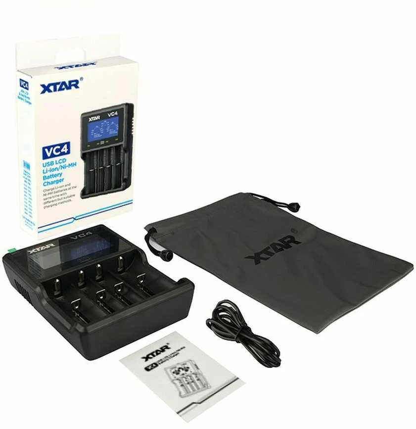 Baterijų įkroviklis XTAR VC4 18650 AA AAA elementam ni-MH li-ion 4 vietų 