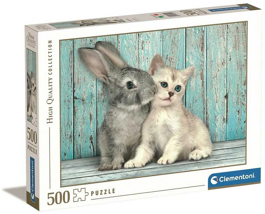 Clementoni Dėlionė 500 vnt. - Katė ir zuikis