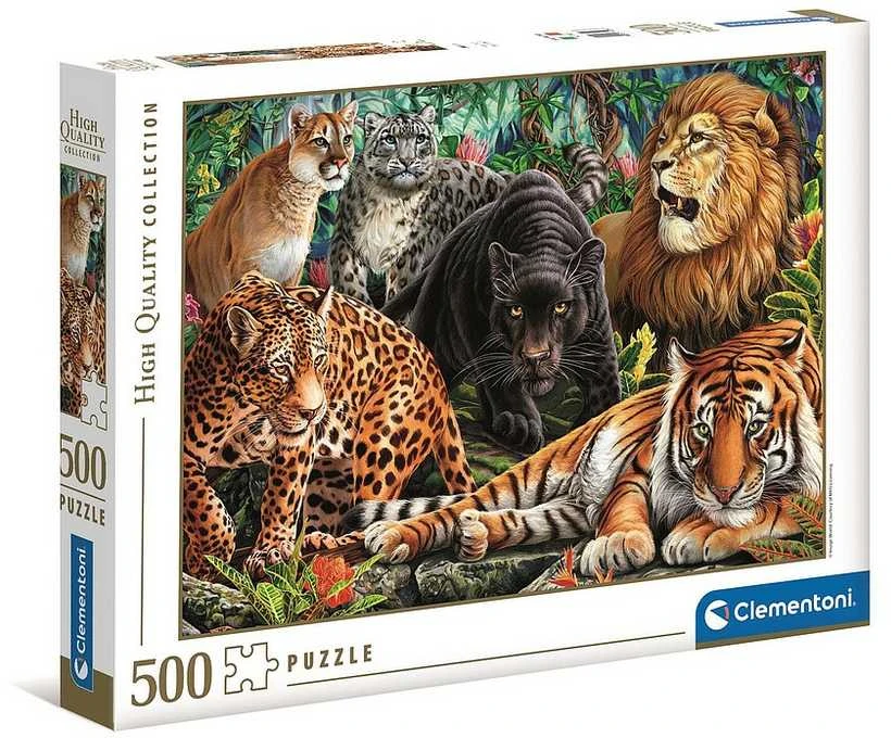 Clementoni Dėlionė 500 vnt. - Laukinės katės