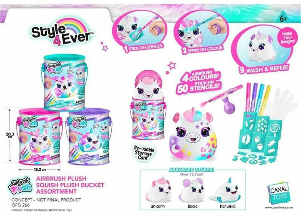 Canal toys AIRBRUSH PLUSH Rinkinys su aerografu „Gyvūnėlis kibirėlyje“