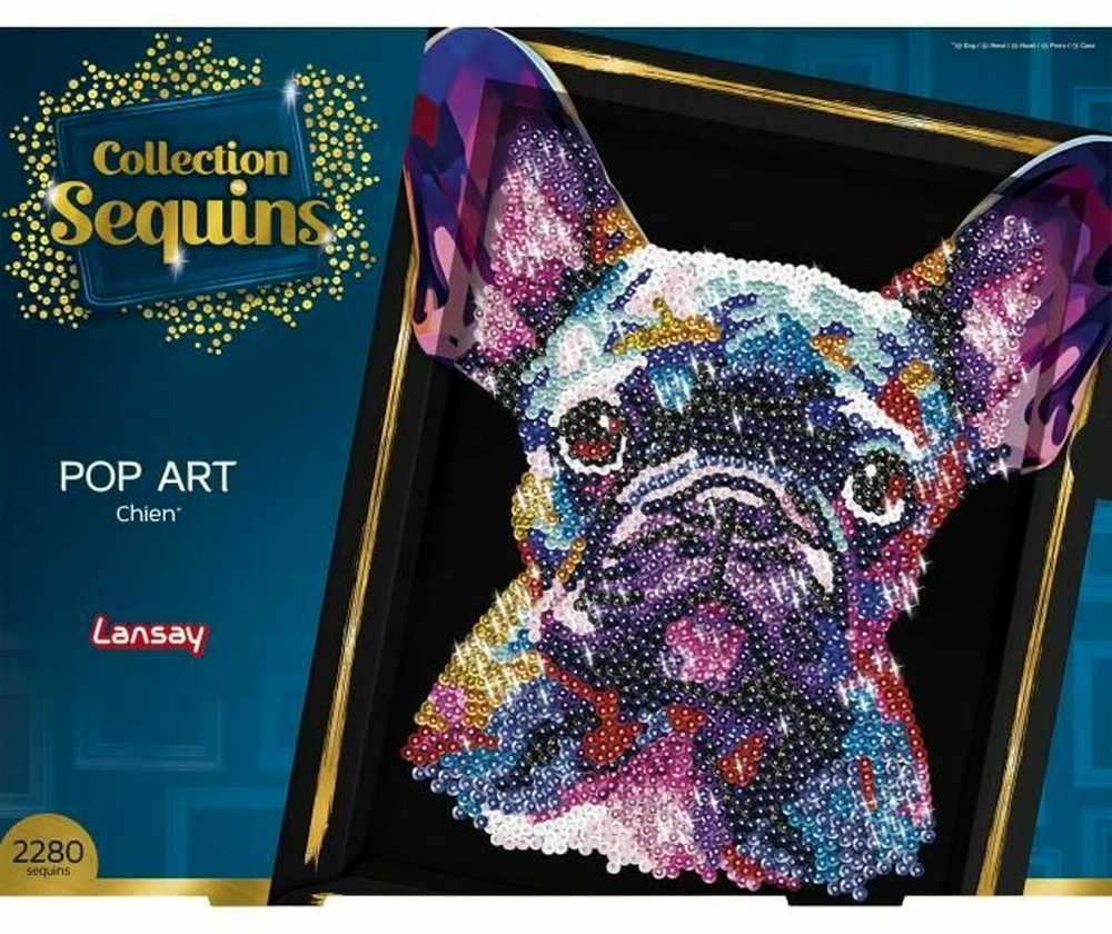 Mattel Create a picture from sequins Pop art Dog French Bulldog Diamond embroidery ZA6712