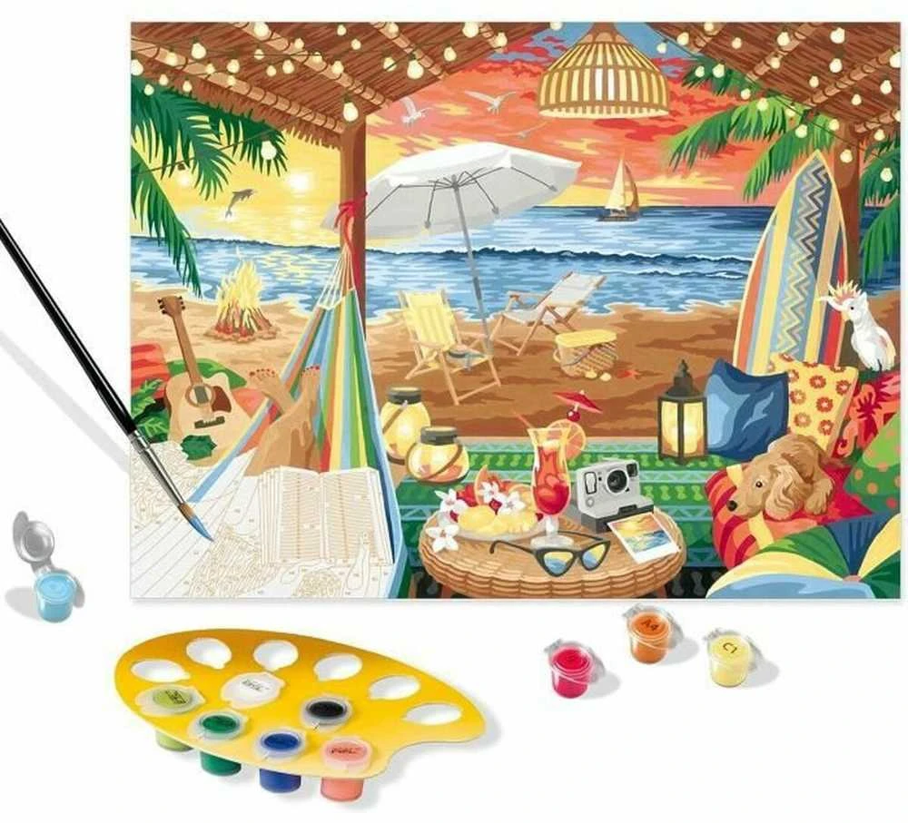 Ravensburger Tapyba pagal skaičius CreArt Cozy Cabana 20276 40x30cm
