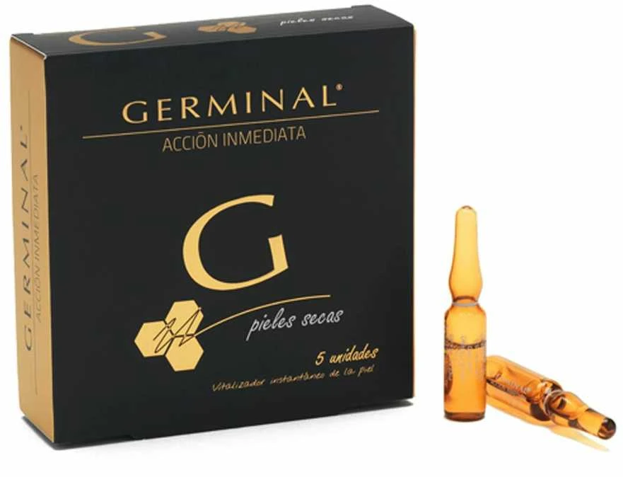 Germinal sausos odos ampulės dėžutė su stikliniais flakonais
