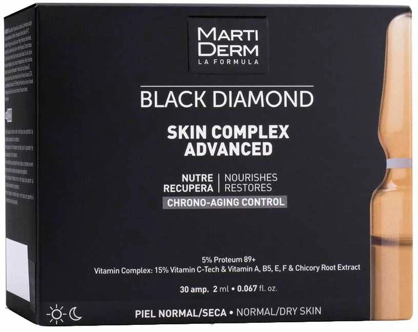 Martiderm Black Diamond Skin Complex+ Veido ampulės su vitaminų ir antioksidantų kompleksu, 30x2ml