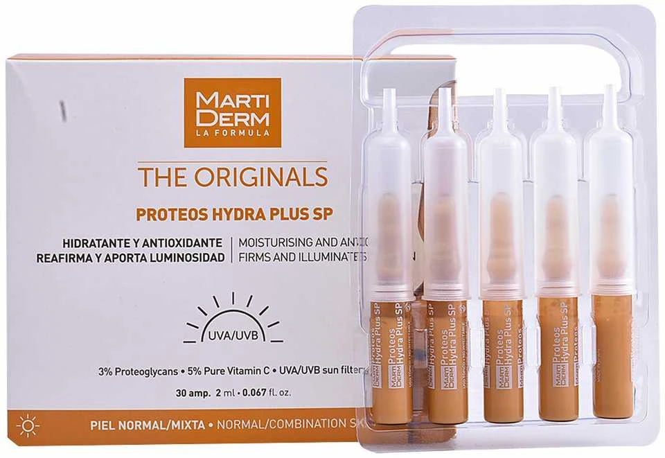 Martiderm Proteos Hydra Plus SP15 drėkinamosios ampulės veidui, 30 vnt. x 2 ml