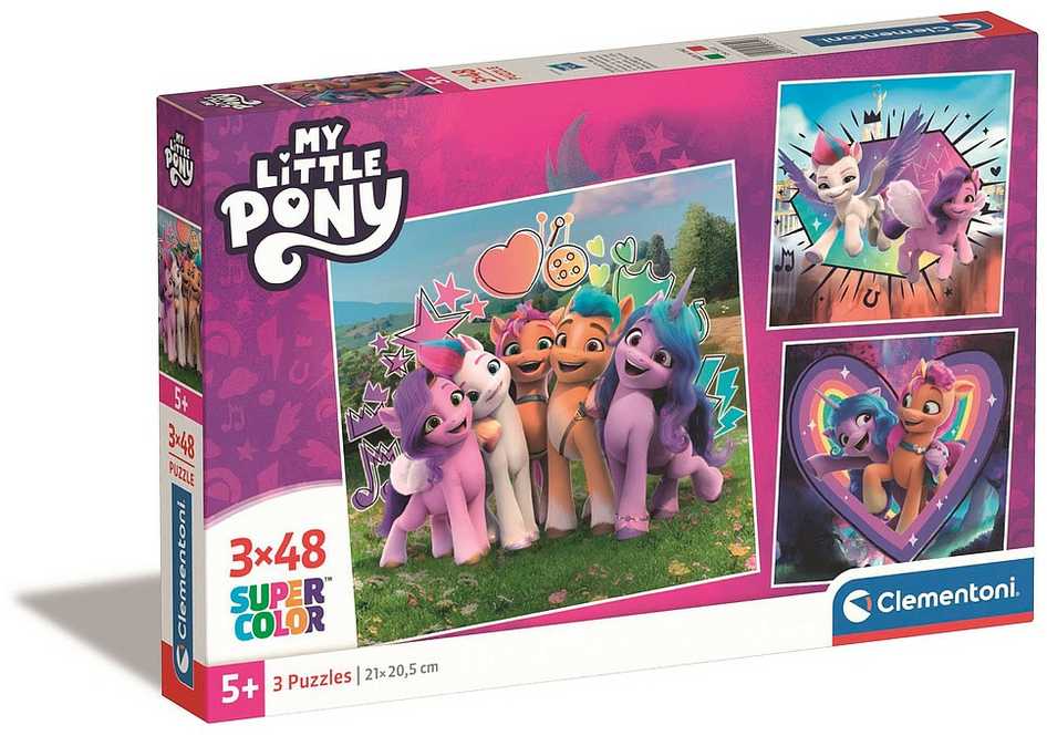 Hasbro Clementoni Dėlionė 3x48 vnt. - My Little Pony