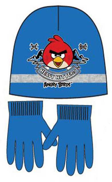 Kepurė Angry Birds Heavy Hitters vaikiška kepuraitė + pirštinės komplektas 54 cm