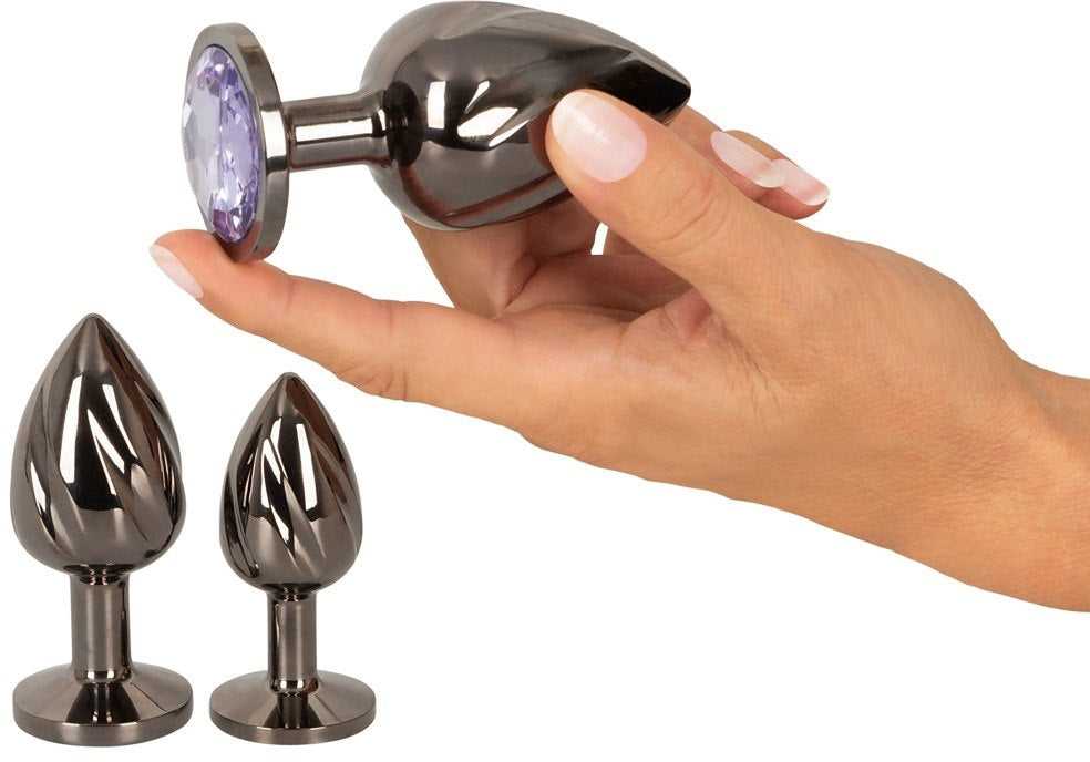 ANOS Metal Butt Plug Set Diamo