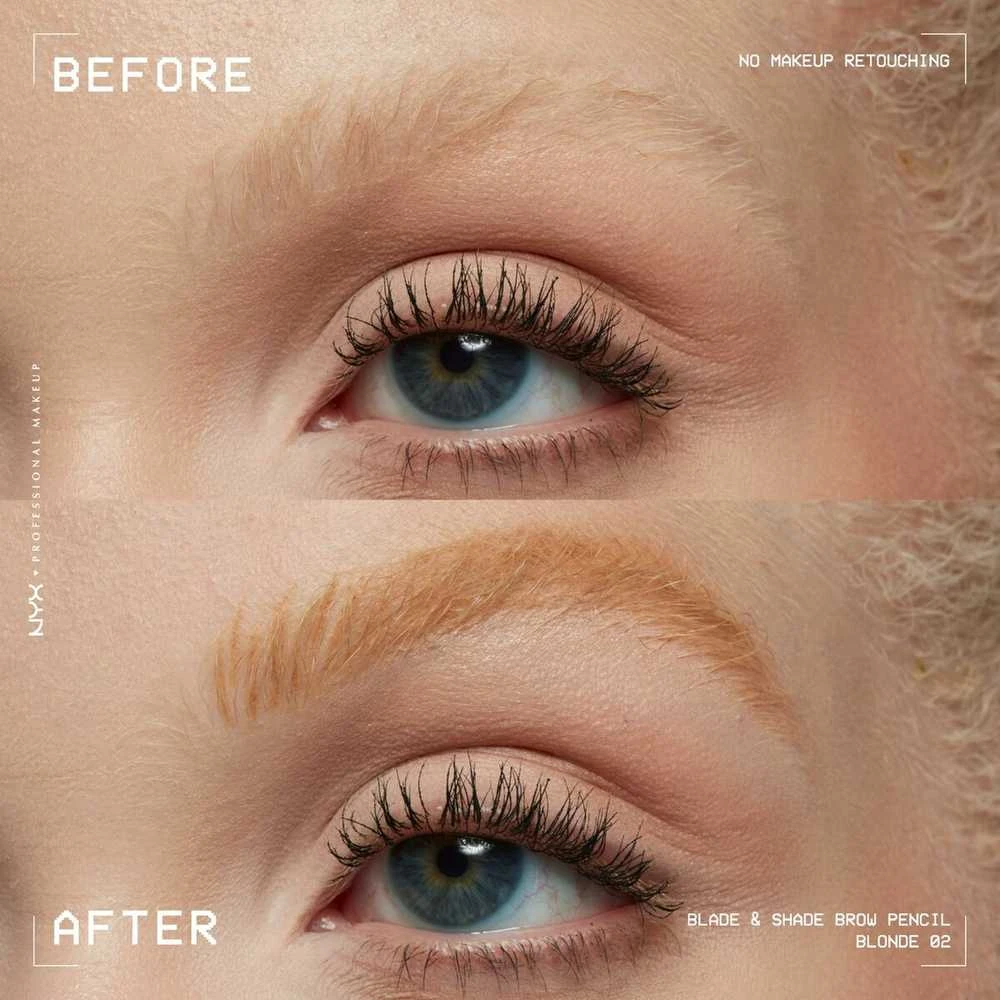Nyx Blade y Shade Nano Lápiz De Cejas 02-Skirtas šviesiems plaukams 1 U