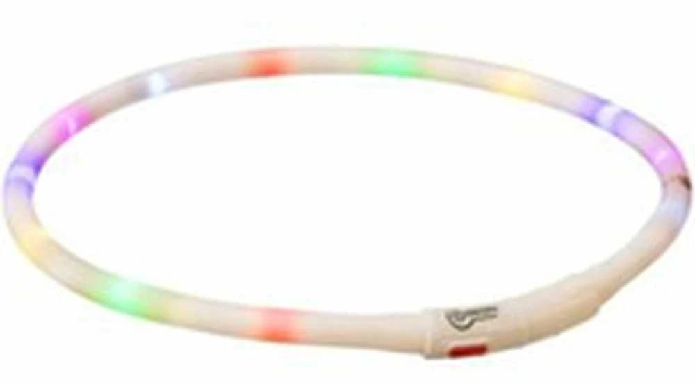 TRIXIE LED antkaklis USB, silikonas, XS-XL 70cm/10mm, oranžinis
