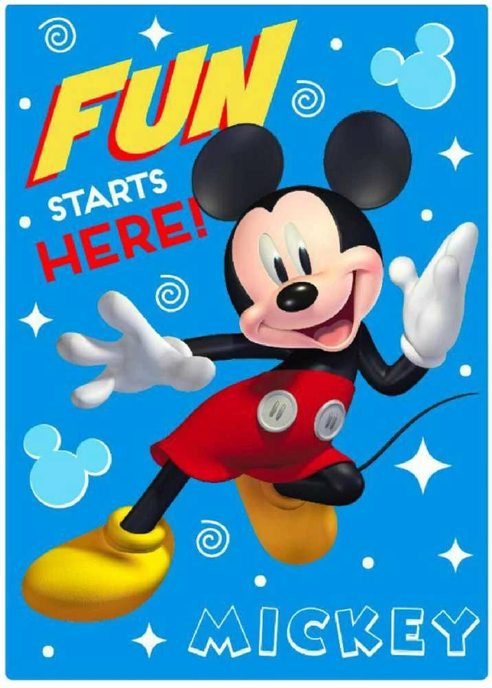 Mickey Mouse Koc polarowy 100x140 Myszka Miki 006 mėlyna C24