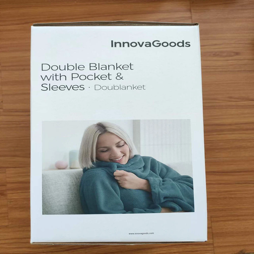 Antklodė su dviem rankovėmis su centrine kišene Doublanket InnovaGoods