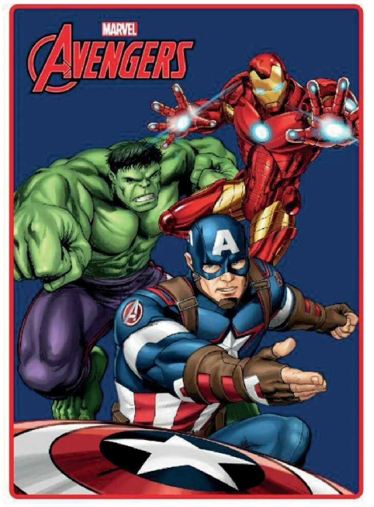 Koc polarowy 100x140 Avengers 002 tamsiai mėlyna Faro
