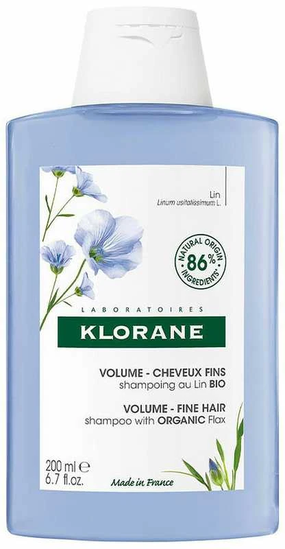 Klorane Šampūnas Volume and Body to Linen Fibers šampūnas su linų pluoštu 200ml