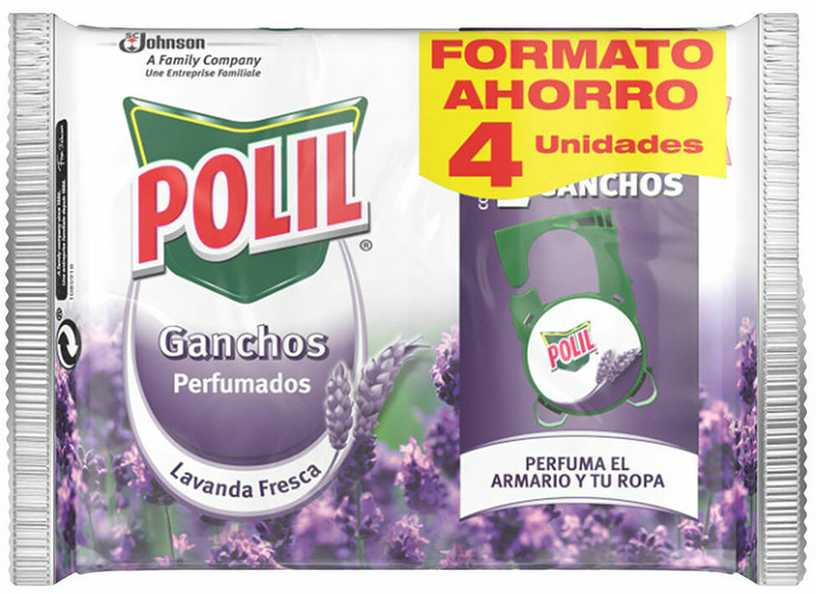 Polil Gancho Lavanda 4 Vnt.
