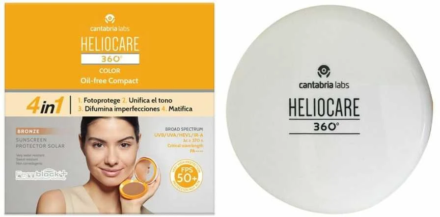 Heliocare 360º Color Compact be alyvos bronza, 10 g