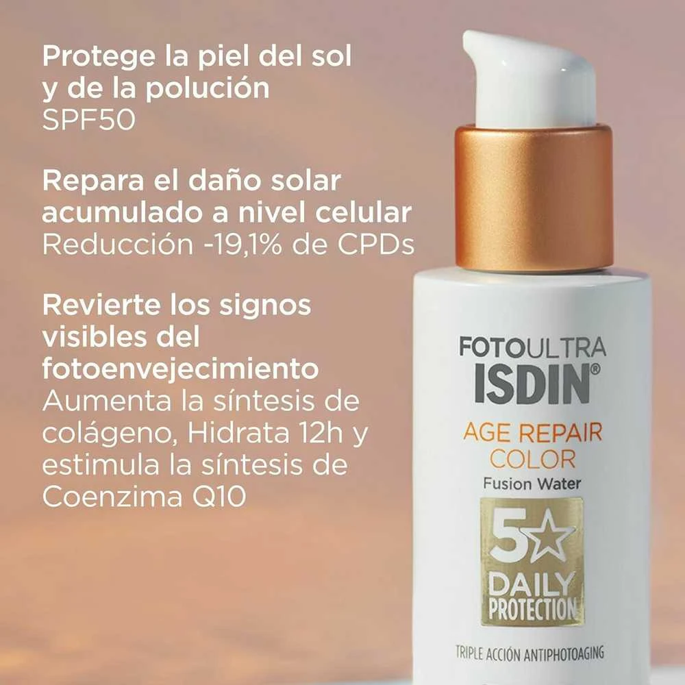 Isdin Fotoprotector Fusion Vanduo Magic Repair Color Spf50+, 50 ml