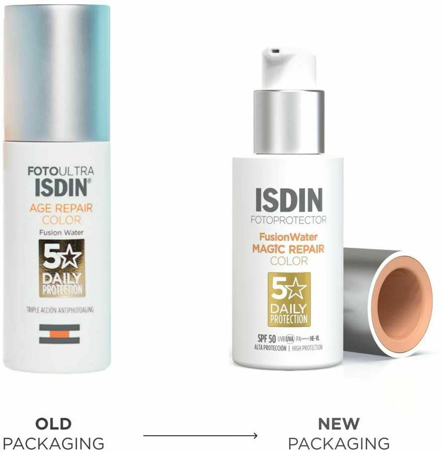 Isdin Fotoprotector Fusion Vanduo Magic Repair Color Spf50+, 50 ml