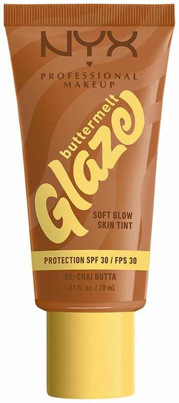 „Nyx Buttermelt Glaze Protector Solar Tint SPF30 05-Chai Butta“ atspalvis, 30 ml