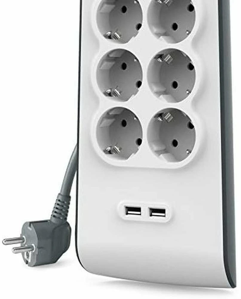 Belkin 900J, 8 „Schuko“ lizdai, 2x USB-A, 2 m