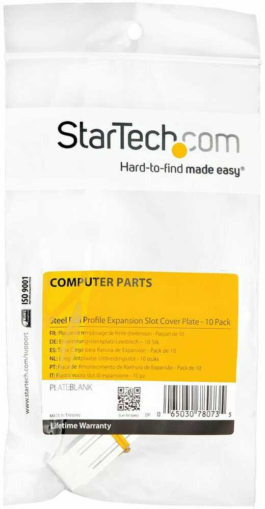 StarTech metaliniai galiniai dangteliai – 10 vnt (PLATEBLANK)
