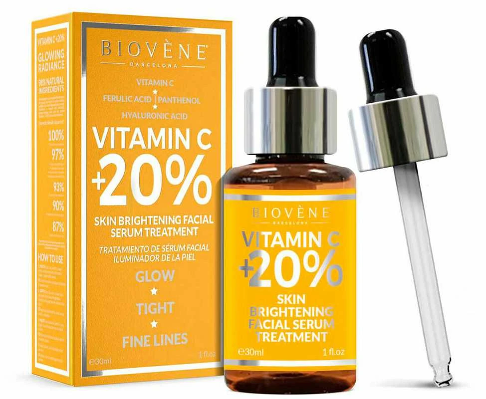 Biovene Vitamin C 20 Skin Brightening ., šviesinantis veido serumas, 30ml