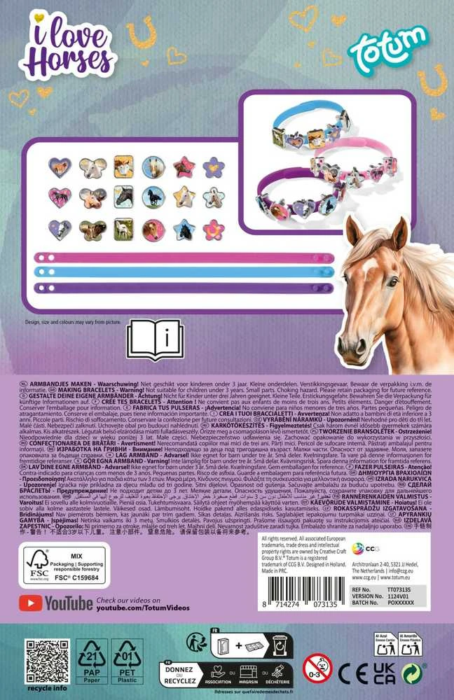 Totum Workhorse Arklių meilė apyrankių gaminimo rinkinys