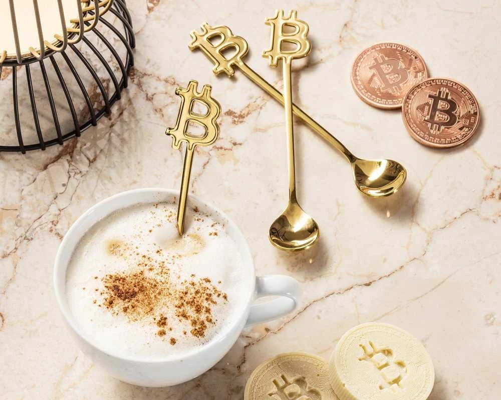 Arbatiniai šaukšteliai BITCOIN 3 vnt.